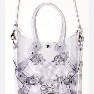 ZANA BAYNE clear pvc pentagram bag small
